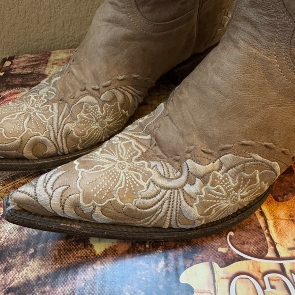 Old Gringo Brown/Bone Cowboy Boot - Size 9 - Picture 3 of 10